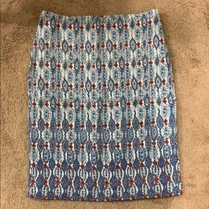 LOFT Printed Pencil Skirt